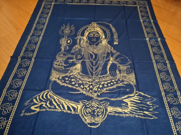 Panô indiano de algodão (colcha) estampa de Shiva linha Gold 2.10m