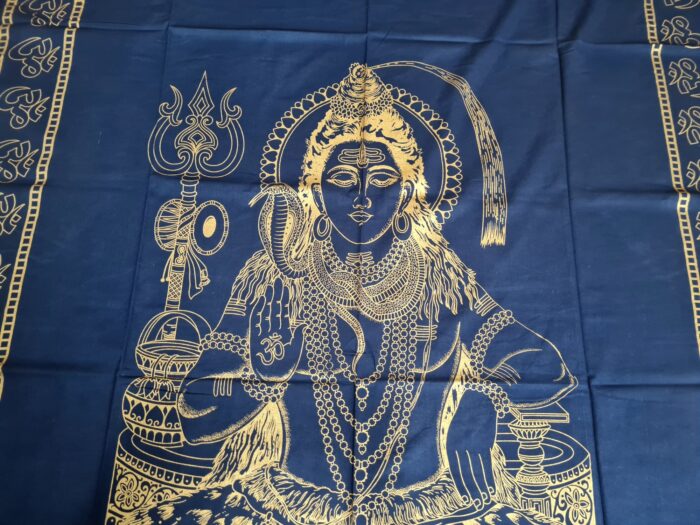 Panô indiano de algodão (colcha) estampa de Shiva linha Gold 2.10m