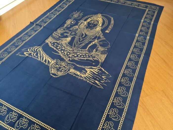 Panô indiano de algodão (colcha) estampa de Shiva linha Gold 2.10m