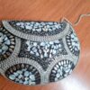 Bolsa indiana rígida de metal com mosaico de pedras naturais madrepérolas II