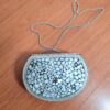 Bolsa indiana rígida de metal com mosaico de pedras naturais madrepérolas II