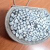 Bolsa indiana rígida de metal com mosaico de pedras naturais madrepérolas II