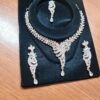 Conjunto completo de semi joia clássica indiana arabescos com gota