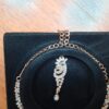 Conjunto completo de semi joia clássica indiana arabescos com gota
