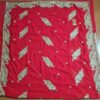 Sari indiano de seda luxuoso para noivas vermelho e dourado bordado e pedrarias