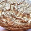 Shankha do Deus Vishnu Concha em metal brass com Lakshmi 16cm