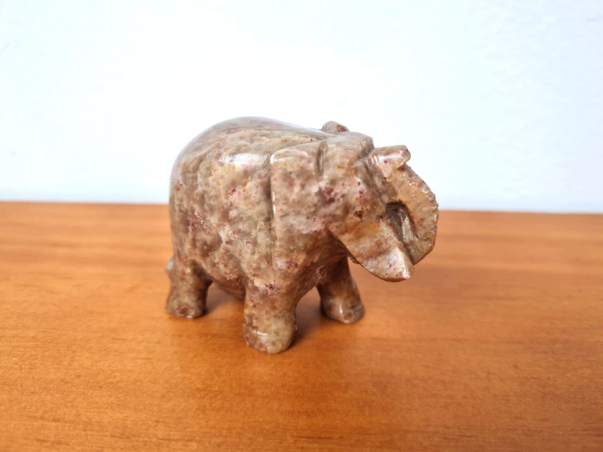 elefante de pedra miniatura indiano esculpido 6cm