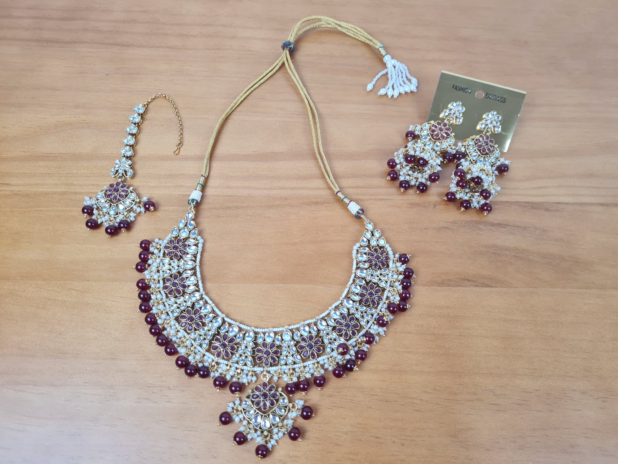 conjunto de joia indiana para noiva em casamento indiano (luxo)