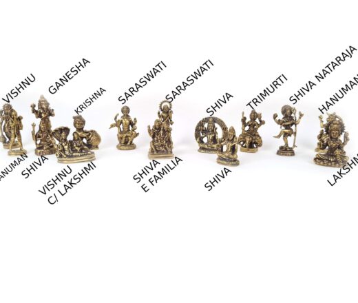 Miniaturas de Deidades Hindus em bronze 3x2cm