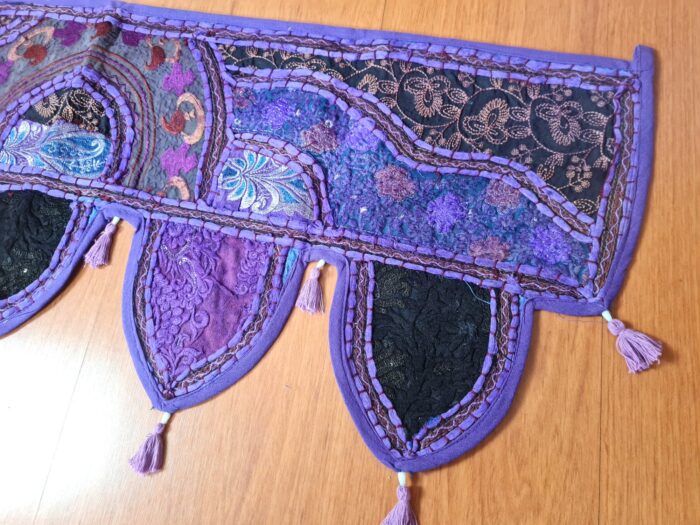 KRAAFTY Tende sari in misto seta indiana, stile patchwork, per soggiorno e camera da letto, tende decorative per la casa filtranti la luce (multi