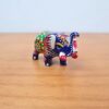 Elefante mini em metal esmaltado com técnica cloisonné verde