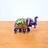 mini elefante indiano cloisonné verde e color 5,5cm