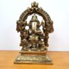 Estátua do Deus Ganesha em metal brass com 17cm