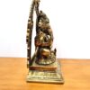 Estátua do Deus Ganesha e arco em metal brass com 17cm