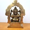 Estátua do Deus Ganesha e arco em metal brass com 17cm