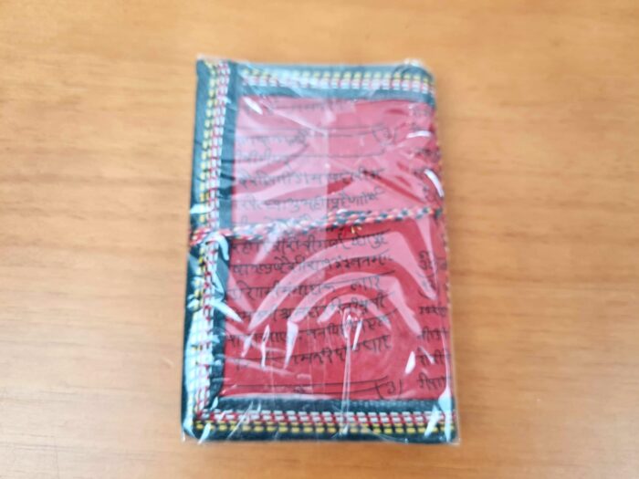 Caderno indiano artesanal estampa de Buda 13x8cm vermelho