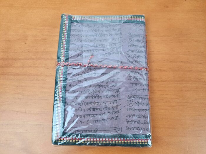 Caderno indiano artesanal estampa de Buda 18x13cm lilás
