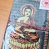 Caderno indiano artesanal estampa de Buda 15x10cm cinza