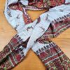 Lenço indiano estampado viscose floral tons terrosos