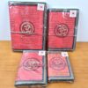 Kit com 4 cadernos indianos artesanais estampa de OM coral e dourado