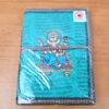agenda indiana artesanal estampa de Ganesha 20x15 cm turquesa