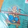 Caderno artesanal indiano estampa de Ganesha 20x15cm turquesa