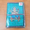 agenda artesanal feita na Índia estampa Ganesha 18x13cm turquesa