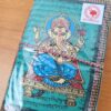 Caderno artesanal indiano estampa de Ganesha 13x8cm turquesa