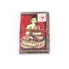 Caderno indiano artesanal estampa de Buda 13x8cm vermelho