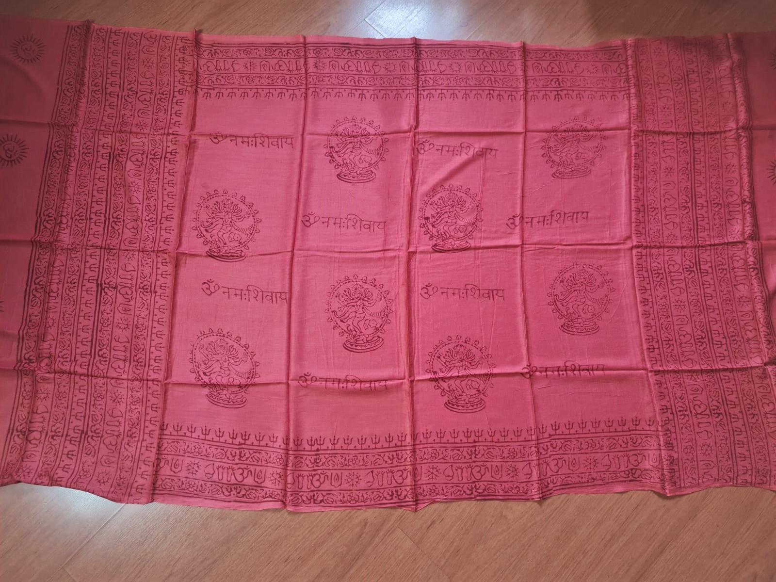chadar indiano de Shiva Nataraja vermelho telha