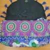 Bolsa indiana Banjara 100% bordada a mão lilás e color