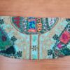 Bolsa indiana Banjara 100% bordada a mão verde claro e coloridos
