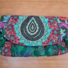 Bolsa banjara indiana patchwork verde e colorido com tassel