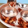 Conjunto de Thali em cobre puro para Poojas 5 peças