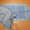 lenço indiano dupla face estampa paisleys viscose azul e creme