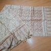 lenço indiano dupla face estampa paisleys viscose marrom e bege