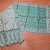 lenço indiano dupla face estampa paisleys viscose verde e bege