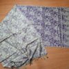 lenço indiano dupla face de viscose com algodão roxo e bege arabescos