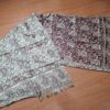 lenço indiano dupla face de viscose com algodão bordô e bege arabescos