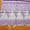 Echarpe indiana algodão com viscose estampa de OM e Shiva lilás