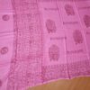 Chadar indiano (manto de oração) de Ganesha e mantras rosa pink