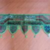 bandô de porta indiano (toran) em patchwork, cor verde e colorido