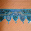 bandô de porta indiano (toran) em patchwork, cor azul e colorido