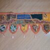 bandô de porta indiano (toran) em patchwork, cor laranja e colorido