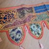 Bandô de porta indiano (Toran) 5 pontas bordado laranja e coloridos