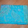 Echarpe indiana  dupla face viscose luxuosa estampa paisleys azul