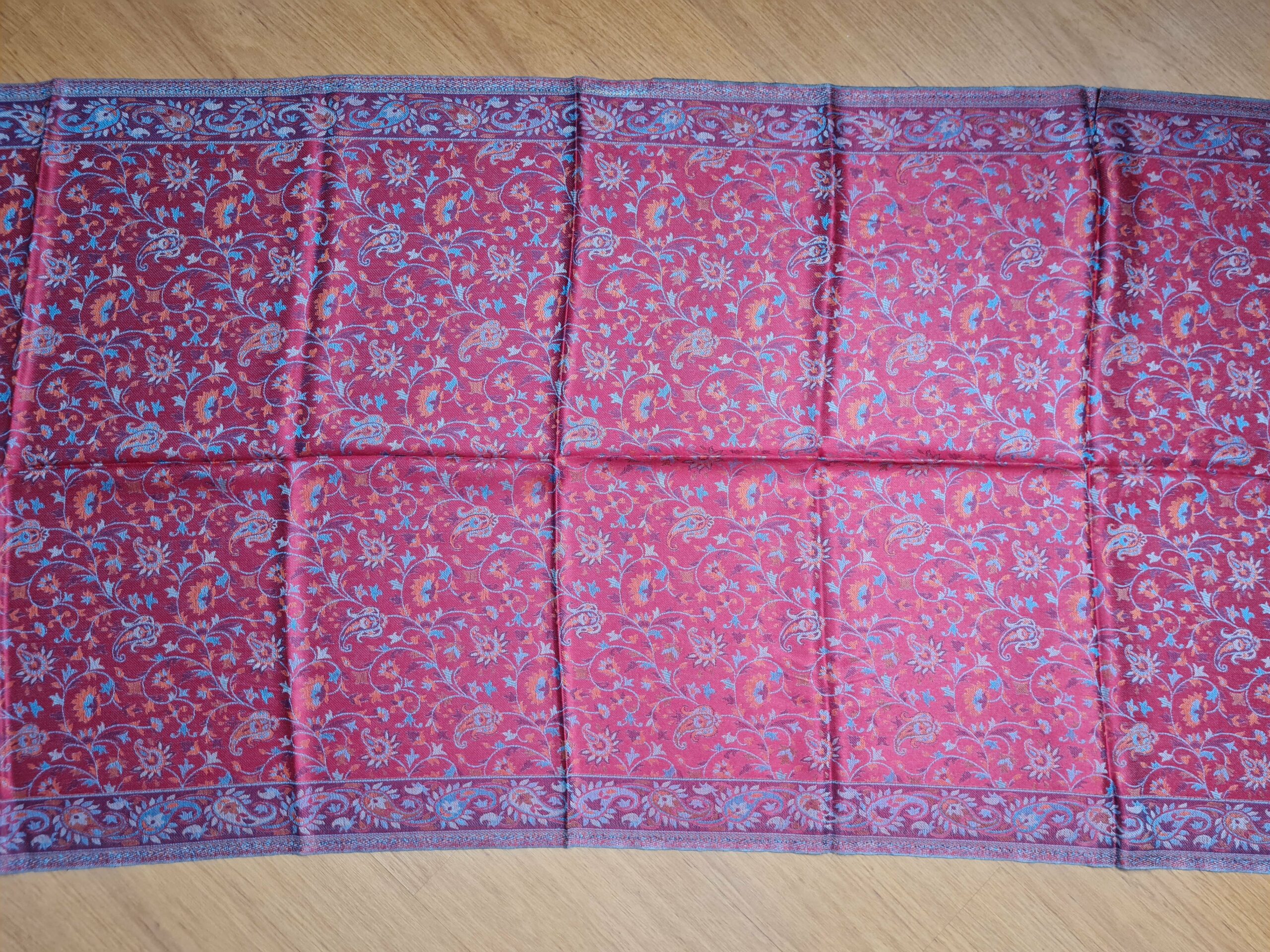 lenço indiano luxuoso floral viscose vermelho e coloridos