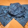 Echarpe indiana algodão com viscose estampa de Ganesha azul