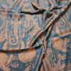 Echarpe indiana algodão com viscose estampa de Ganesha ferrugem