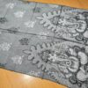 Echarpe indiana algodão com viscose estampa de Ganesha creme e preto